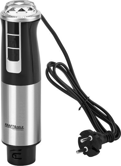 Kraft & Dele Ръчен блендер с Неръждаема Пръчка 1500W Черен