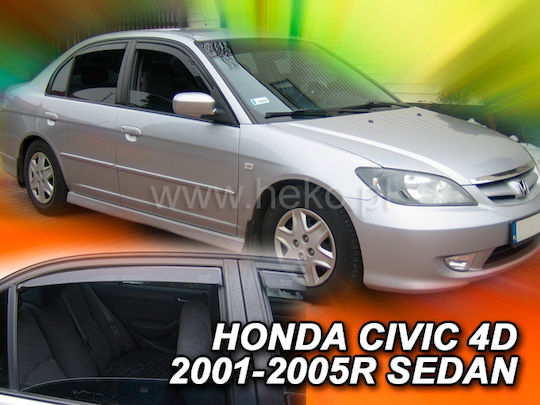 Heko Комплект Ветробрани Dark Fime за Honda Граждански 4бр