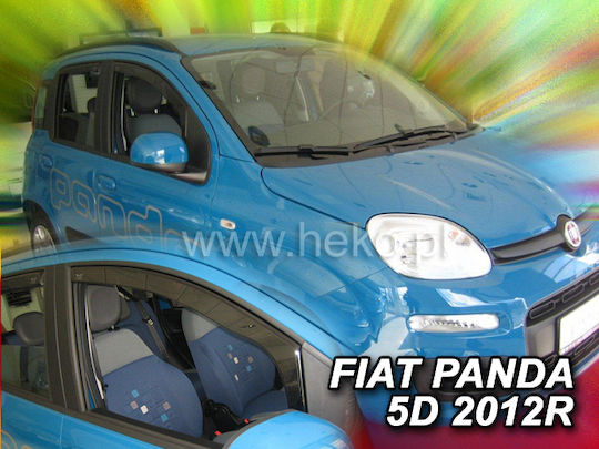 Heko Satz Windabweiser Vordere und Hintere Dark Fime für Fiat Punkt 4Stück