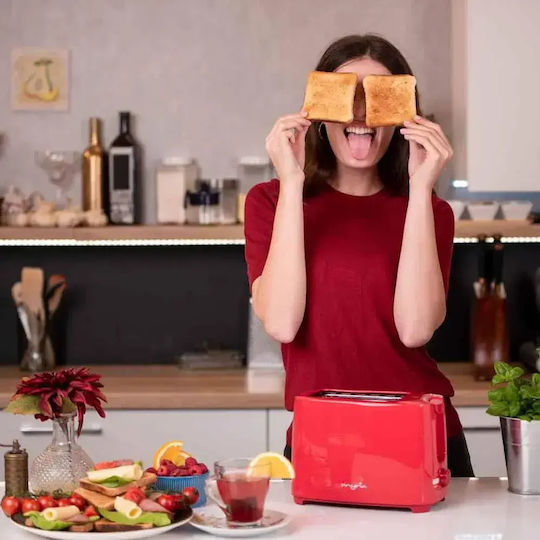 Myria Prăjitor de pâine 2 sloturi 700W Roșie