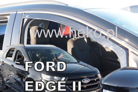 Heko Satz Windabweiser Vordere Dark Fime für Ford Kante 2Stück