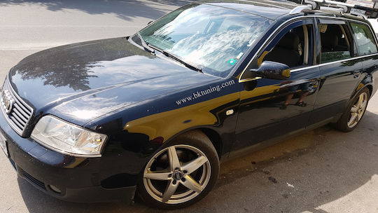 Heko Satz Windabweiser Vordere und Hintere Dark Fime für Audi A6 4Stück