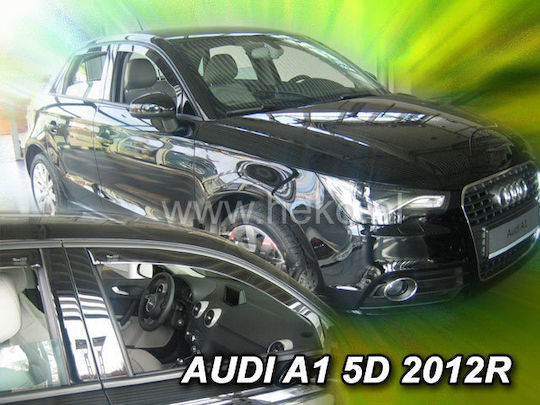 Heko Satz Windabweiser Vordere und Hintere Dark Fime für Audi A2 4Stück