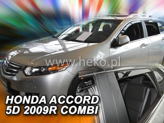 Heko Satz Windabweiser Vordere und Hintere Dark Fime für Honda Übereinstimmung 4Stück