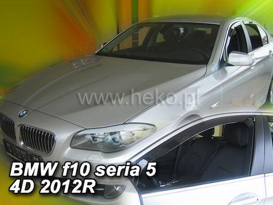 Heko Satz Windabweiser Vordere und Hintere Dark Fime für BMW Serie 5 4Stück