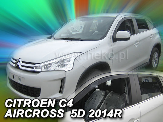 Heko Satz Windabweiser Vordere und Hintere Dark Fime für Citroen C4 Aircross 4Stück