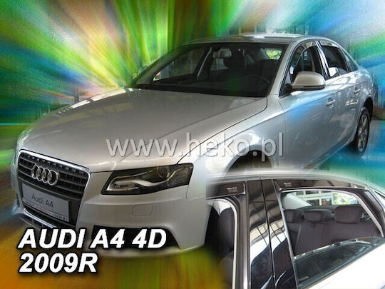Heko Satz Windabweiser Vordere und Hintere Dark Fime für Audi A4 4Stück