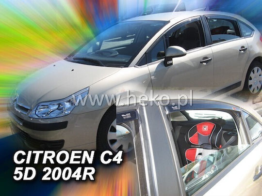 Heko Satz Windabweiser Vordere und Hintere Dark Fime für Citroen C4 Picasso 4Stück