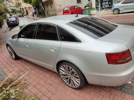 Heko Satz Windabweiser Vordere und Hintere Dark Fime für Audi A6 4Stück