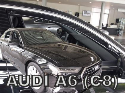 Heko Satz Windabweiser Vordere Dark Fime für Audi A6 2Stück