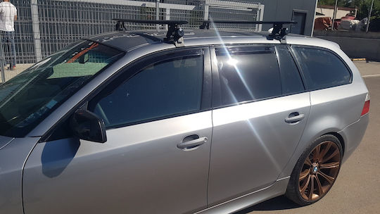 Heko Satz Windabweiser Vordere und Hintere Dark Fime für BMW Serie 5 4Stück