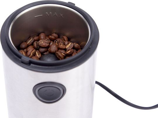 Kraft & Dele Râșniță Electrică de Cafea 250W cu Capacitate de 50gr Argintie