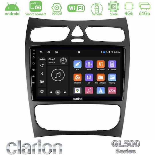 Clarion Автомобилна Аудио Система За Mercedes-Benz CLK Class 2000-2004 Bluetooth USB Вграден Wi-Fi GPS Apple CarPlay Android Auto С Touch Screen 9