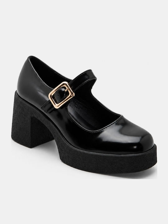 Spitze Zehe Pumps mit Hochem Absatz Schwarz