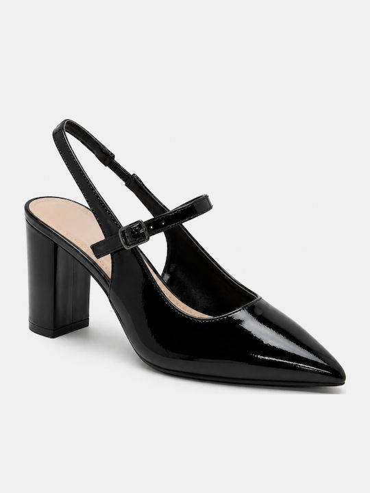 Spitze Zehe Pumps mit Hochem Absatz Schwarz