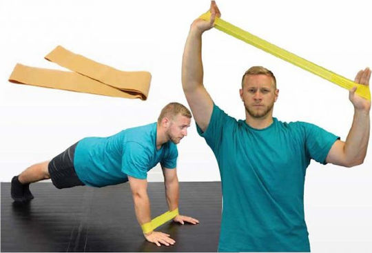 Lowenstein Bandă de rezistență pentru exerciții Bucla Moale Galben 25cm 0.25m