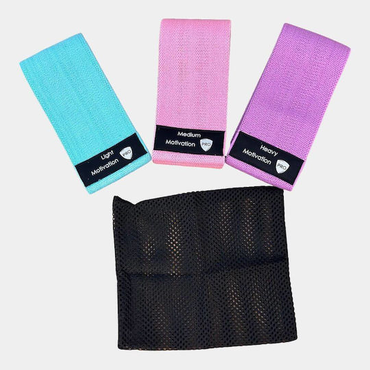 MotivationPro Fitness Mini Benzi de rezistență în formă de buclă seturi 3buc Colorate