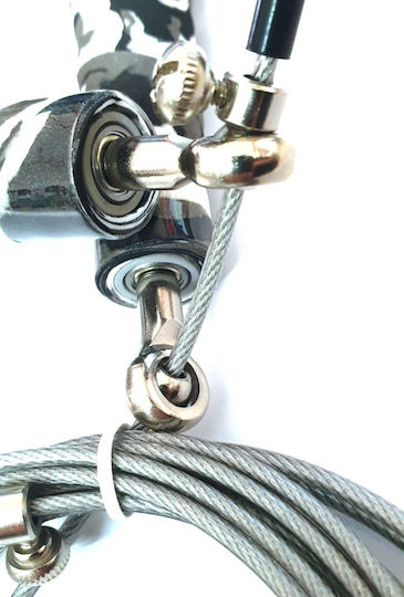 Optimum PVC / Wire Adjustable Jump Rope with Ball Bearings Gray Camouflage 3m