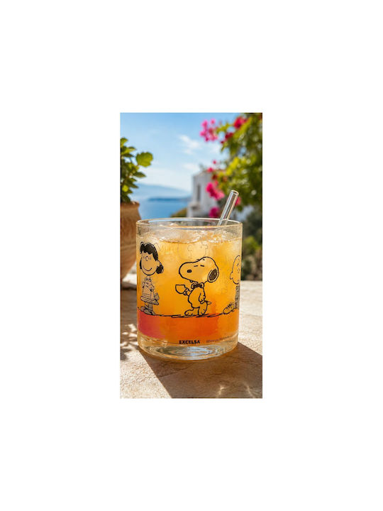 Excelsa Peanuts Set de pahare pentru apa din Sticlă 250ml 3buc