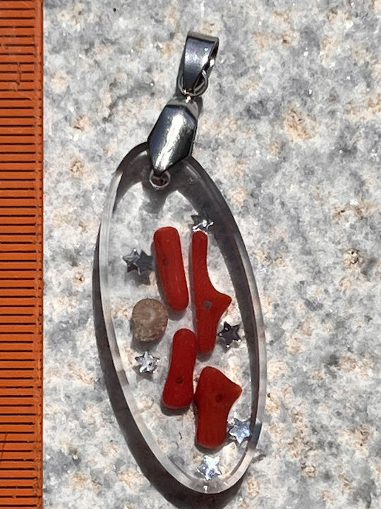 Elle Colier Din Rășină Plăcat Cu Aur Cu Mărgele Și Diamant Roșu
