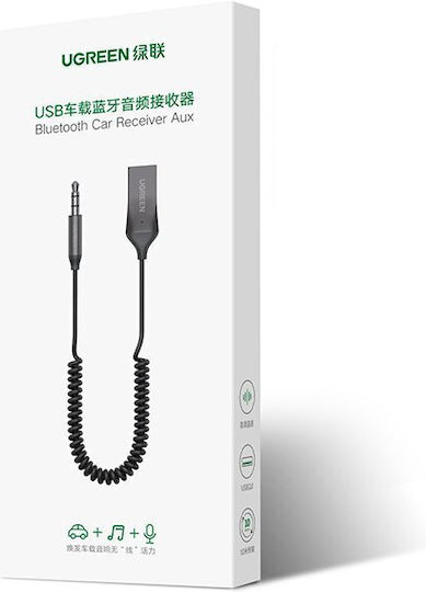 Ugreen CM309 Bluetooth Автомобилен за Таблото (AUX / Аудиоприемник / с USB Порт за Зареждане)