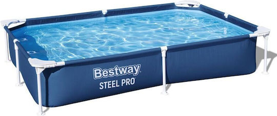 Bestway Steel Pro Swimming Pool with Metallic Frame 221x150x43cm Blue