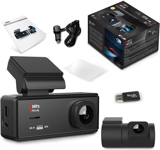 Xblitz Car DVR Camera Set 1440P with 3.2" Screen Wi-Fi, GPS & Rear Camera