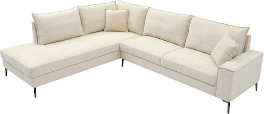 Zenqua Corner Couch with Right Corner Beige 291x233x90cm