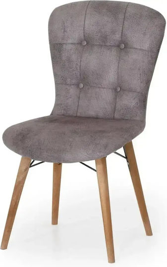 Scaun Sala De Mese Cu Material Textil Maro