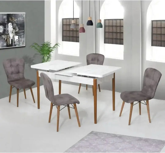 Scaun Sala De Mese Cu Material Textil Gri