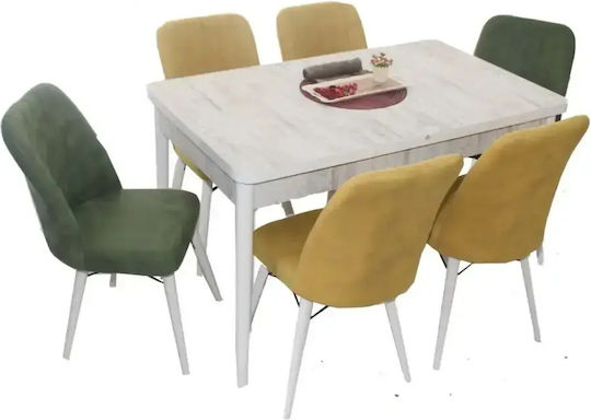 Scaun Sala De Mese Cu Material Textil Portocaliu
