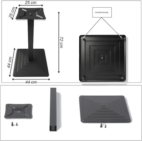 Obelix Masă Pătrată pentru Bucătărie Din Lemn cu Ramă Metalică 70x70x74 cm