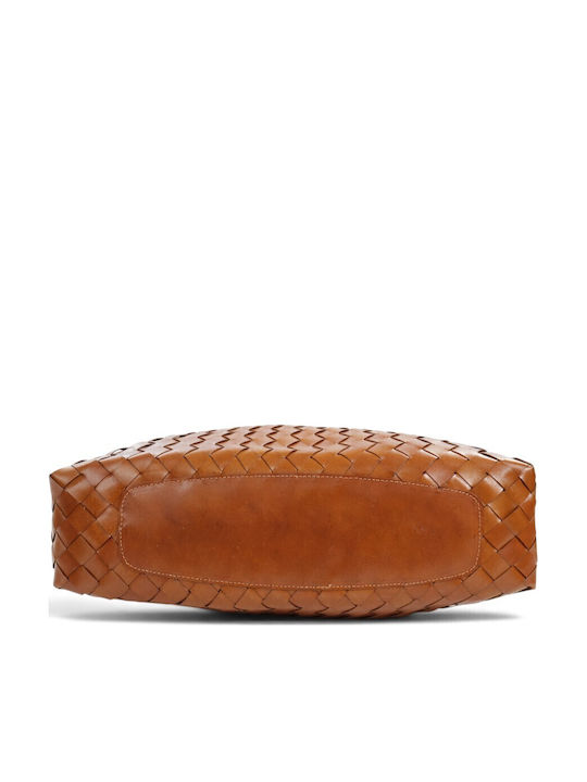 Leather Women's Shoulder Bag Tabac Brown