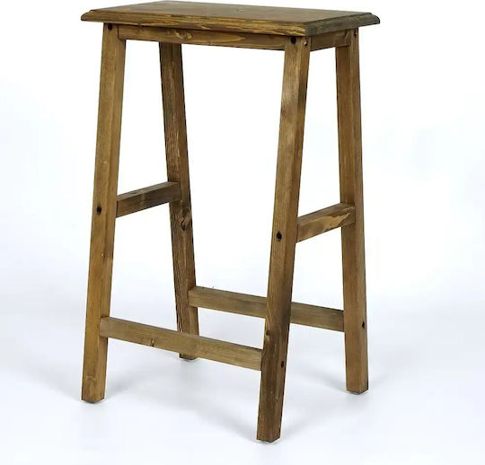 Taburet Bar Din Lemn Culoare Walnut 40x30x70 cm