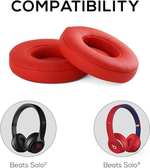 Beats Sonictech Perne de Schimb pentru Căști Beats Solo 2.0/3.0 Set 2 Buc Roșii Earpads Headset