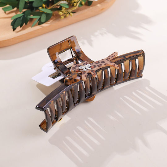 Coffee Leopard Series – Clamă De Păr Model Pisică – 13cm