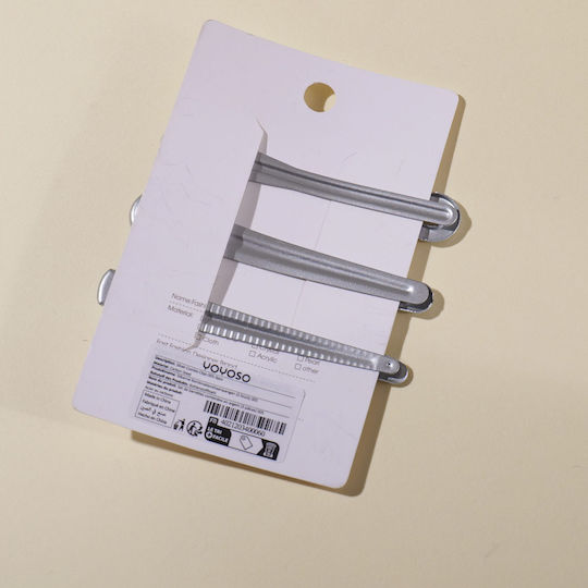 Set Cu Clemă De Păr – Combo Argintiu 005 3 Bucăți