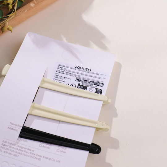 Seria Clasică Neagră – Clame De Păr Moi Fără Urme – 3 Bucăți