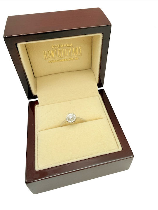 Kontopoulos Damenring mit Diamant aus Weißgold 14K Kontopoulos Damenring mit Diamant aus Weißgold 14K