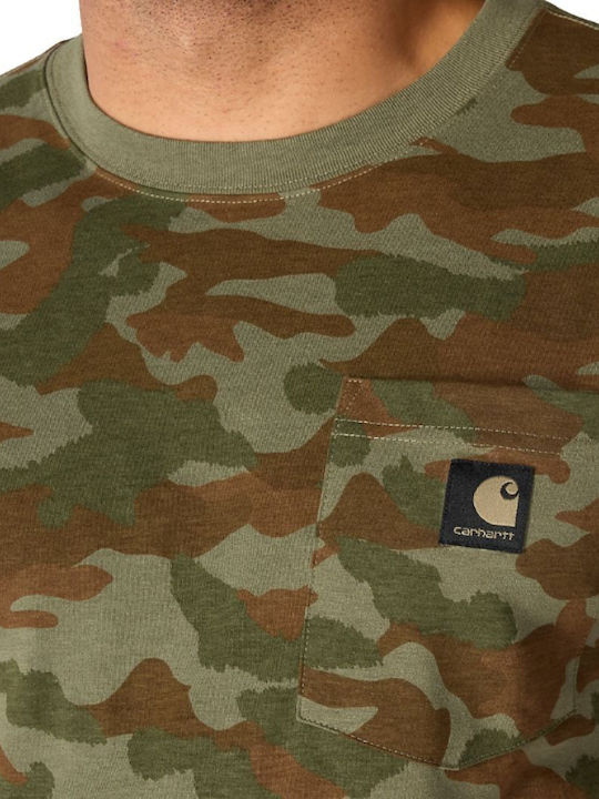 Herrenblusen Kurzarm T-Shirt Khaki