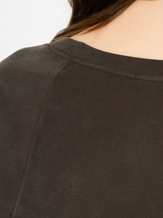 Damenbluse Langärmelig Dunkelkhaki