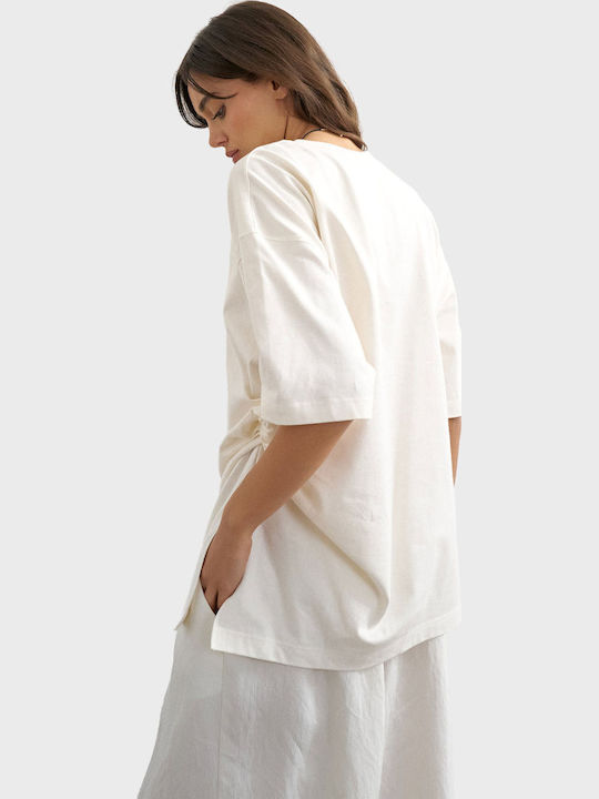 Γυναικείο Oversized T-shirt Ivory