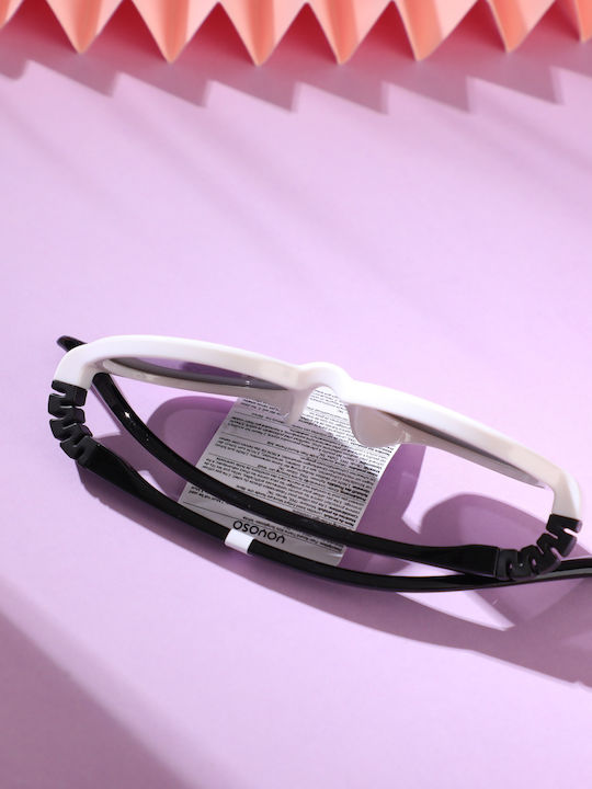 Round Kids White Sunglasses