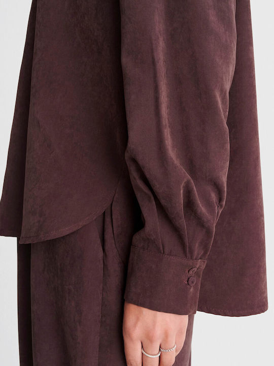 Long Sleeve Women's Shirt Red 8924668-Wine