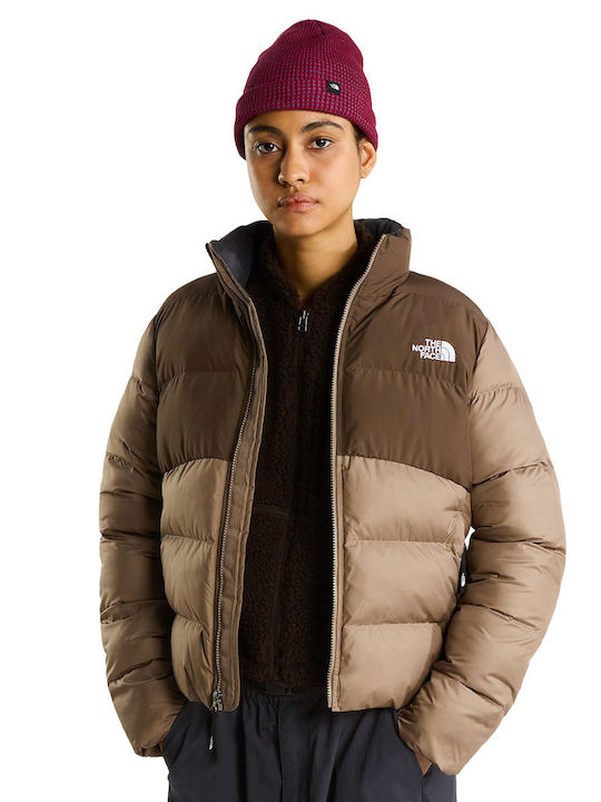 Saikuru Women's Puffer Jacket for Winter Brown
