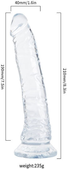 Ophelia's Dream Ρεαλιστικό Dildo με Βεντούζα Διάφανο 20cm