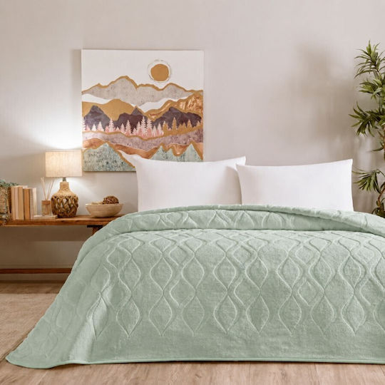 Tac Pătură Super King 220x240 cm Tessra Verde