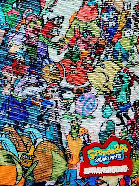 Sprayground School Backpack Junior High-High School Spongebob Crowd DLXSR 29.21 x 15.24 x 45.7cm