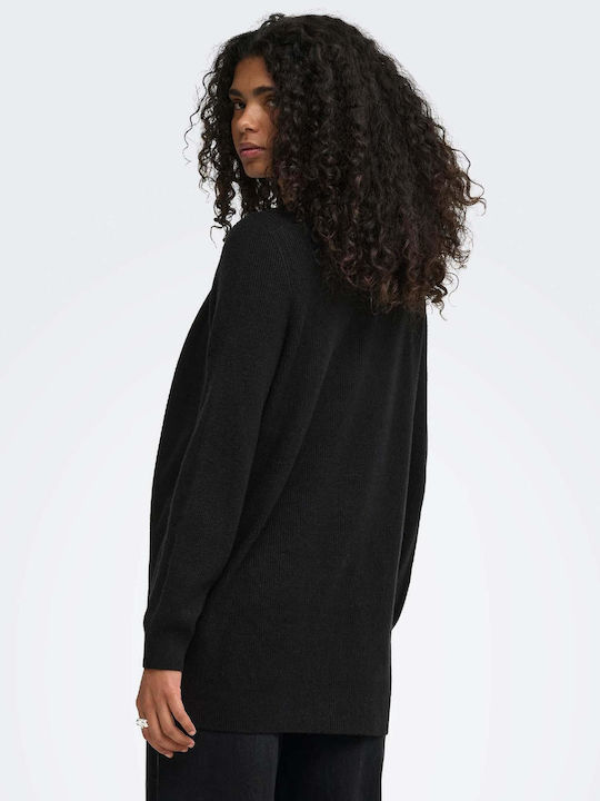 Kurze Gestrickte Damen Strickjacke Schwarz