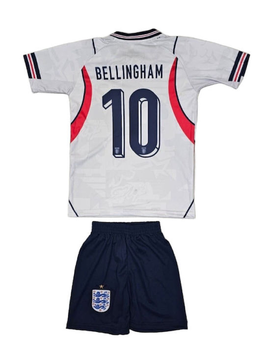 Set de Fotbal pentru Copii Bellingham Echipa Națională a Angliei Mundial 2026 Alb Balón De Oro Unisex Copii Ab186 Set de Fotbal pentru Copii Bellingham Echipa Națională a Angliei Mundial 2026 Alb Balón De Oro Unisex Copii Ab186